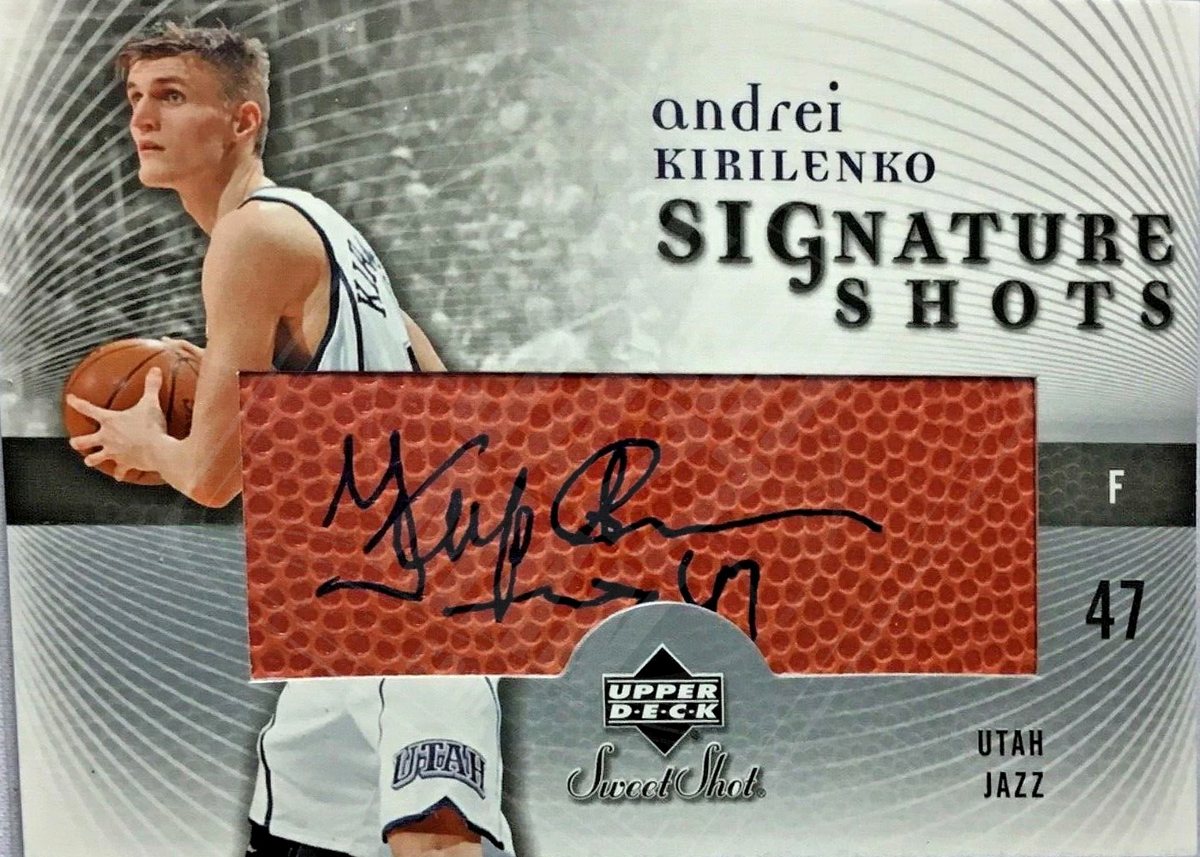 Andrei Kirilenko cut signature, Utah Jazz uniform
