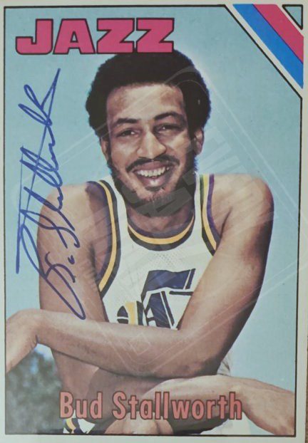 Bud Stallworth on-card auto, Utah Jazz uniform