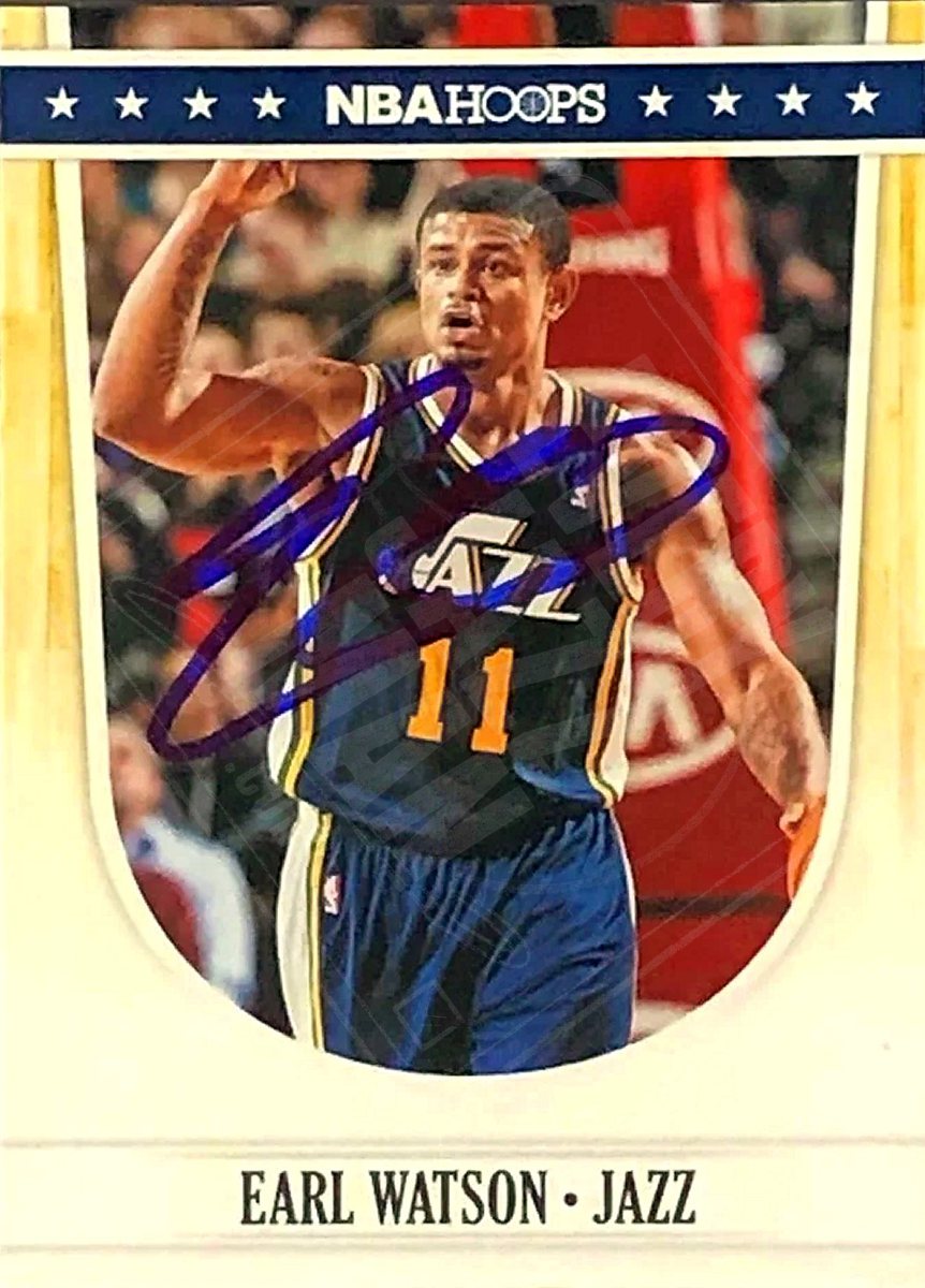 Earl Watson on-card auto, Utah Jazz uniform