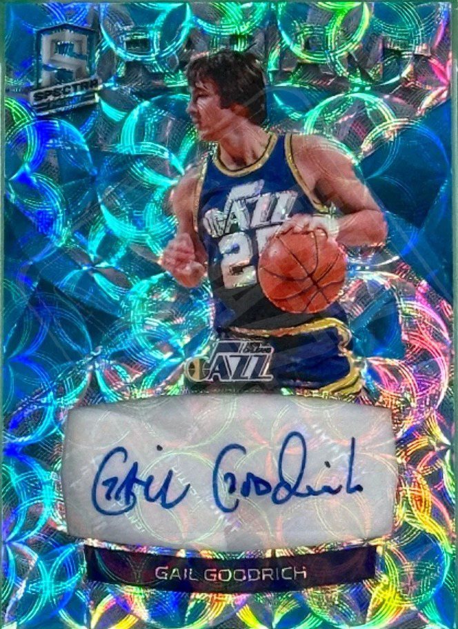 Gail Goodrich sticker auto, Utah Jazz uniform (2 of 2)