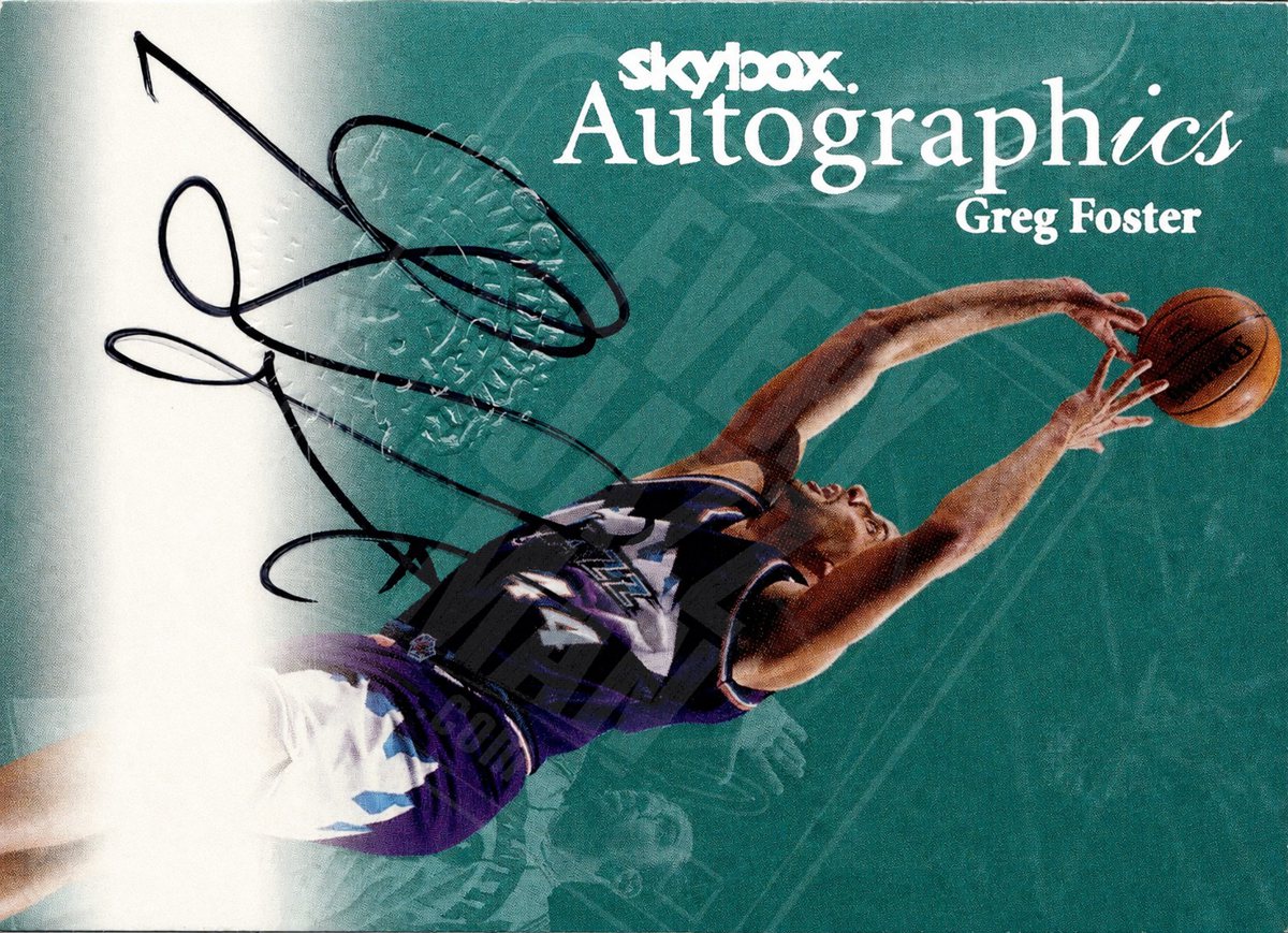 Greg Foster on-card auto, Utah Jazz uniform
