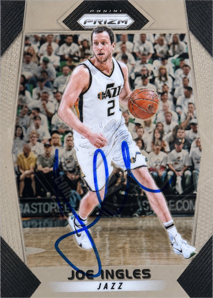 Joe Ingles on-card auto, Utah Jazz uniform