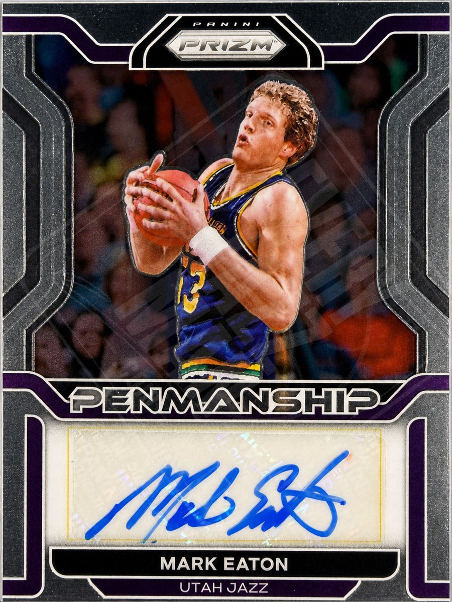 Mark Eaton sticker auto, Utah Jazz uniform (2 of 2)