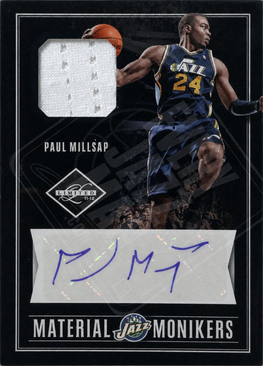 Paul Millsap sticker auto, Utah Jazz uniform (2 of 2)
