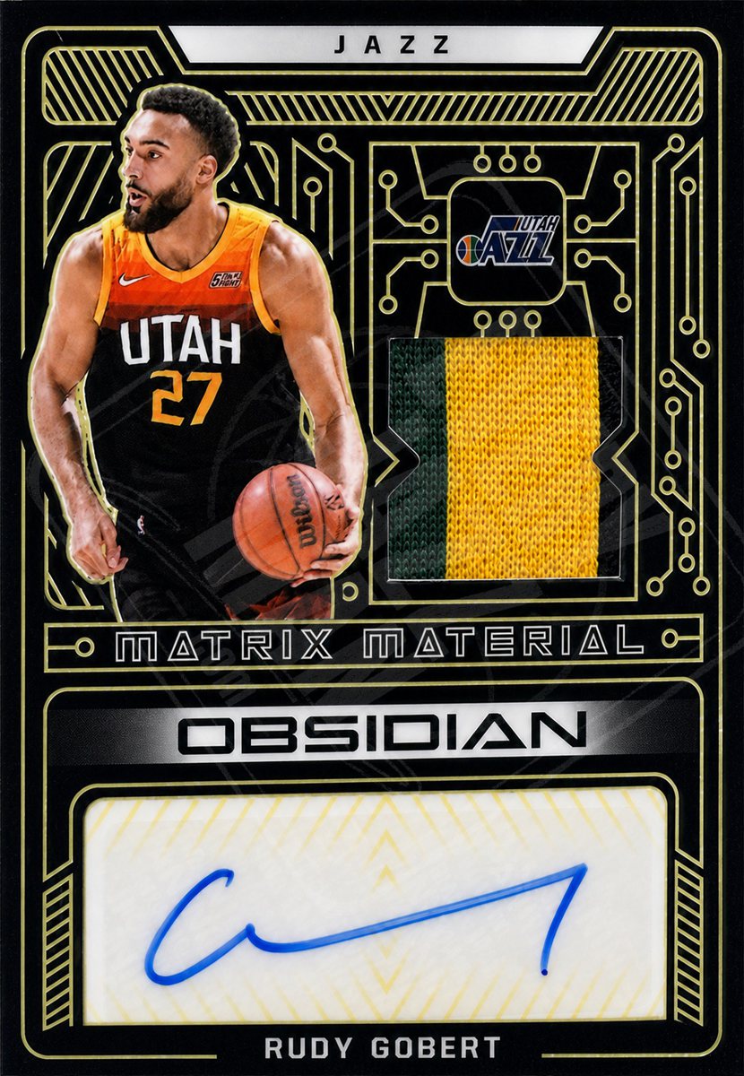 Rudy Gobert sticker auto, Utah Jazz uniform